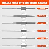 ValueMax Interchangeable Needle File Set 6Pcs with Handle for Wood Metal view 2