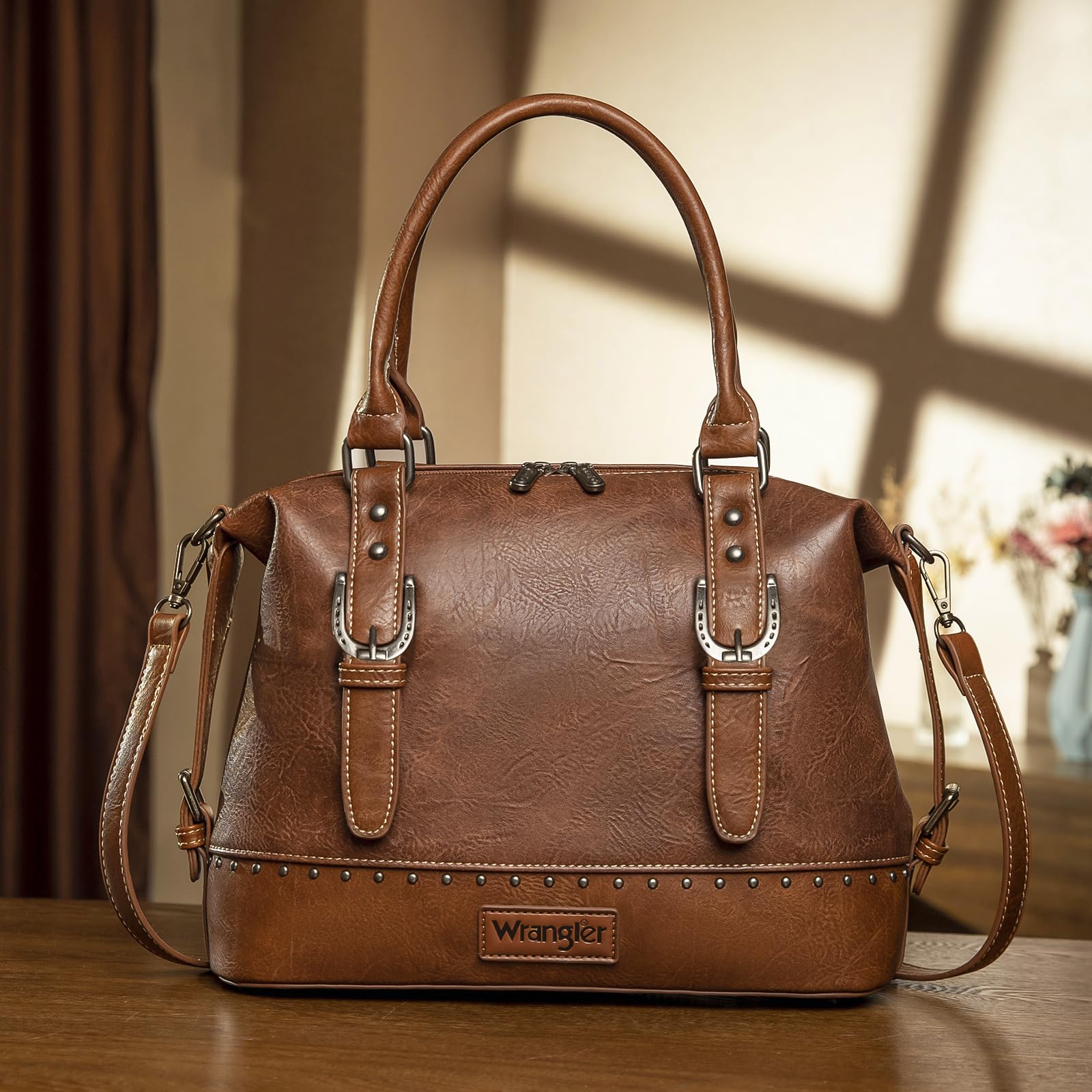 Wrangler Doctor Bag Top Handle Purse Hobo Shoulder Barrel Satchel Handbags for Women