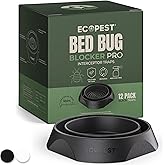 Bed Bug Interceptors - 12 Pack | Bed Bug Blocker (Pro) Interceptor Traps (Black) | Eco Friendly Insect Trap for Bed Legs | No