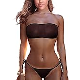 LAMORTY Sheer Micro Bikini Extreme See Through Mini Bikinis Swimsuit Exotic G String Mesh Bathing Suit Sexy Slutty Swimsuits
