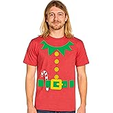 DIRTYRAGZ Holiday Costume Tshirts for Men - Santa Christmas Elf Shirts for Unisex Adults