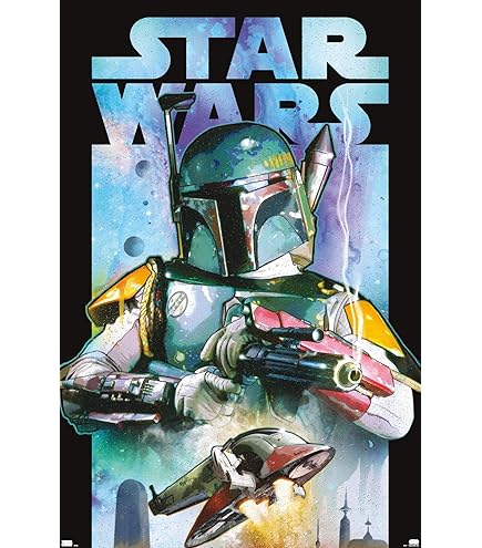 Amazon.com: Posters: Star Wars Poster - Boba Fett (36 x 24 inches