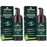NOVEHA Demodex Eyelid Cleanser Foam | Extra Strength Tea Tree Oil Formula | Daily Face Wash For Eyelash, Demodex, MGD, Stye Eyes, Eye Irritations & Skin Dryness, 3.38 fl. oz. (100ml) - (Pack of 2)
