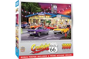 Masterpieces 1000 Piece Jigsaw Puzzle for Adults, Family, Or Kids - Route 66 Pitstop - 19.25"x26.75"