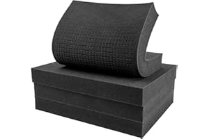 GUNTECHKIT 4 Pack 16 x 12 x 2 Inch Gun Case Foam Inserts - Precut, High-Density Black Foam Padding Customizable Padding for Gun Parts, Toolboxes, Camera Bags & Precision Equipment Protection