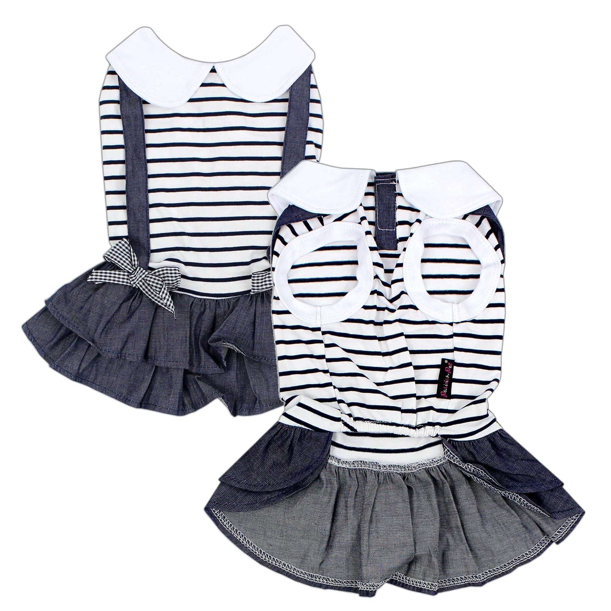 Parisian Pet Dog Clothes Cat Apparel Outfits Preppy Girl Dress, S