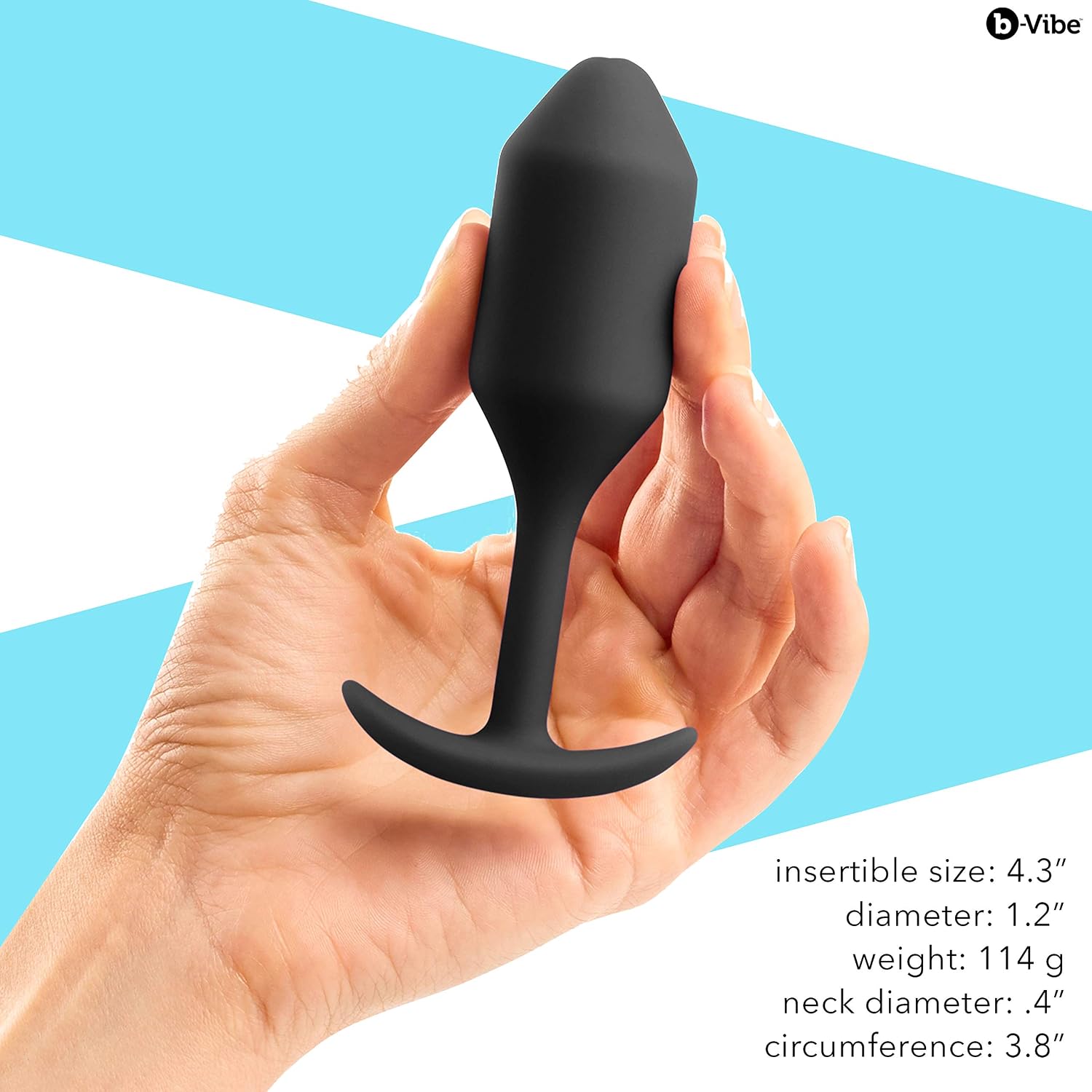b-Vibe Snug Plug 2, Black, 2 Black, 1 Stück (1er Pack) - Image 5