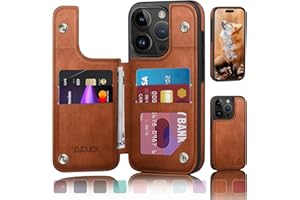 DJDUCK Designed for iPhone 16 Pro Max Case Wallet with Card Holder, [Magnetic Clasp Cover] [RFID Blocking Leather Protection] Shockproof Women Men Cases 6.9 Inch for Apple 16 Pro Max Light Brown