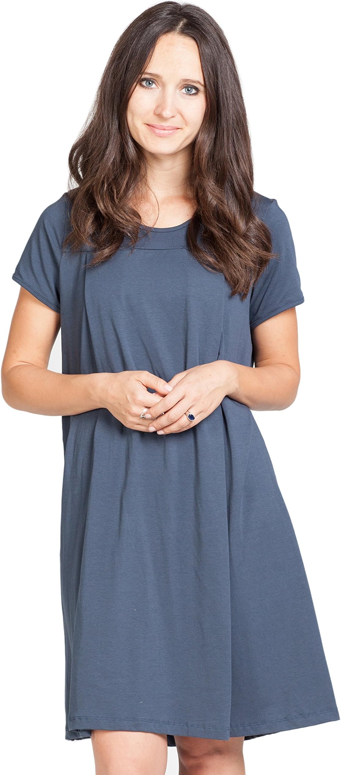 Savi Mom Nursing Nightgown USA Made Breastfeeding Pumping mom's fav! Lounge Dress Delivery Gown