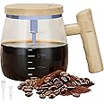 New Upgrade Self Stirring Glass Coffee Mug, Rechargeable Rotating Blender Mug, Electric Mixing Coffee Cup, Lightweight Auto Self Stirring Cup for Stir Mixed Drink Milk Protein Home Office - 400ML