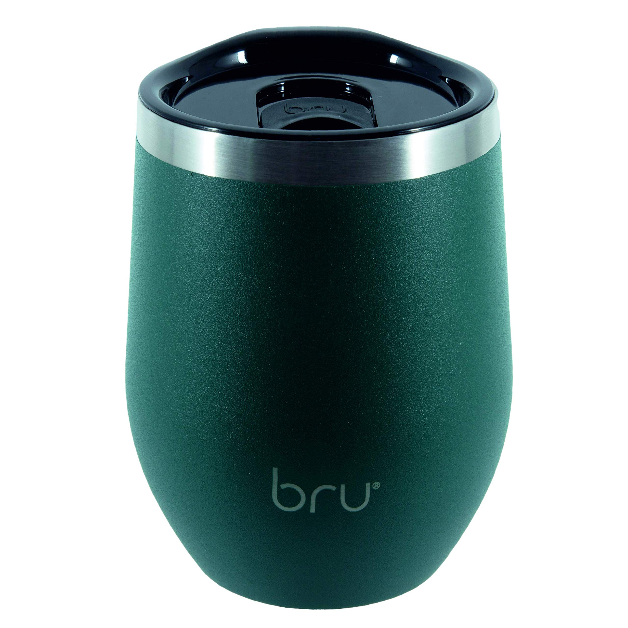 bru Reusable Coffee Cup | Travel Mug | 12oz/340ml | Vacuum Insulated | Stainless Steel | Eco-Friendly Thermal Cup (Aranya Green)