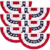 6 PCS American Pleated Fan Flag, 2 × 4 FT 4th of July Decorations, Patriotic Flag Bunting, Fourth of July Banner Bunting for Independence Day Memorial Day Home Outdoor Decor Decorations
