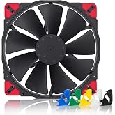 Noctua NF-A20 PWM chromax.Black.swap, High-Performance Quiet Fan 200mm | High Airflow, Low Noise, 30mm Thick Fan, for PC and Electronics Cooling, Customisable Colour Pads, 800rpm 4-Pin PWM
