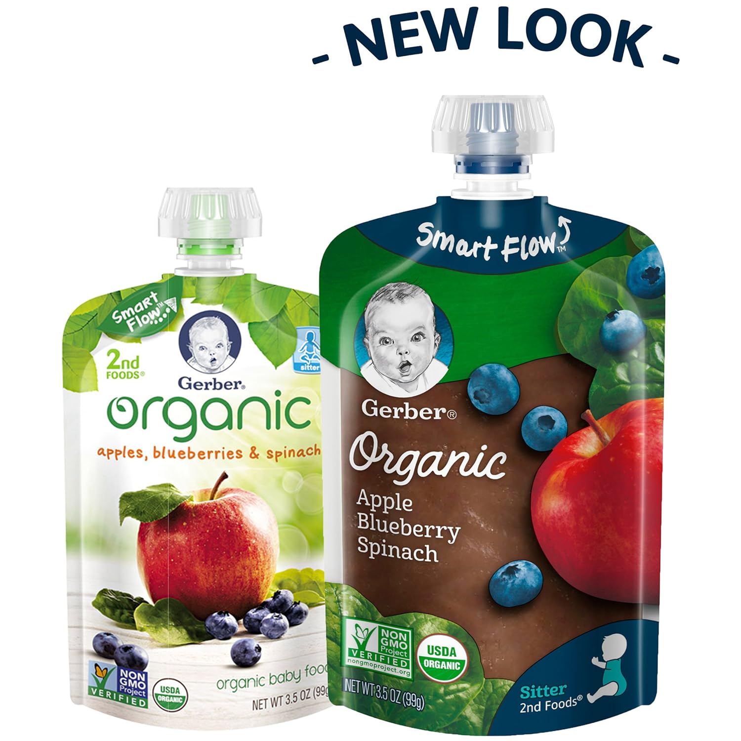 gerber organic apple blueberry spinach