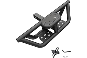 AUSUM MOTOR Bumper Guard Hitch Step Protector Towing Hitch Step for Vehicles with 2-Inch Hitch Receivers, Trailer Steps Max Load 300 Lbs with Hitch Pin and Stabilizer Textured Black