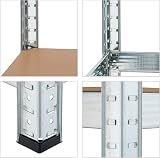 Relaxdays Heavy Duty 5 Level Shelving 180x60x30cm 500kg Garage Storage Metal MDF view 7