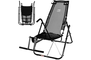 leikefitness Ab Exercise Chair Core Strengthening Lightweight Foldable Sport Abdominal Exerciser Strength Training Inversion Equipment (Black)
