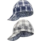 BOCOMAL Welding Cap Flame Resistant CAT2 Midweight Printed 6 Pannel Welder Caps-2 Pack