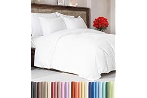 White Duvet Cover Queen Size - Extra Soft Queen Size Duvet Cover - Lightweight, Comfy, Cozy & Breathable - Easy Care & Fade F