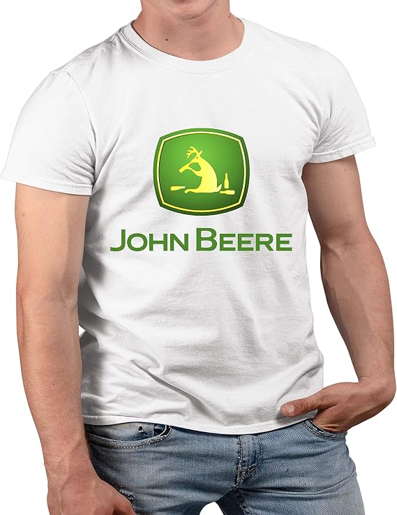 Unterstation John Beere Maillot De Biere Parodie Cadeau D Anniversaire Pour Le Pere T Shirt A Manches Courtes S 2xl Blanc S Amazon Fr Vetements Et Accessoires