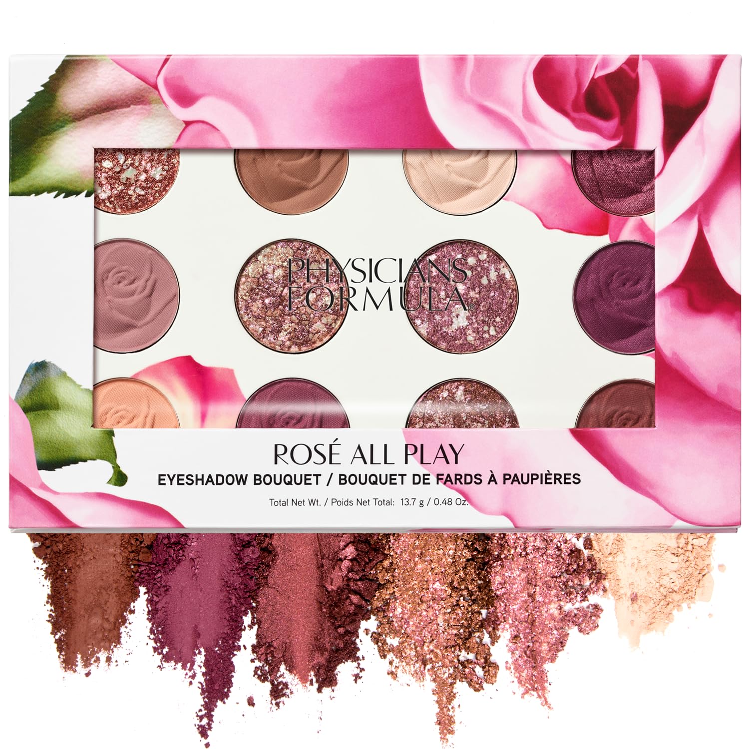 Photo 1 of Physicians Formula Eyeshadow Bouquet, 12-Shade Palette with Shimmer, Matte & Satin Finishes, Enriched with Rose Extract – Rose All Play