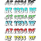 VulgrCo Boat Numbers and Letters Registration Stickers - 2 Pcs Boat Decals | Personalized Jet Ski Decals, Waterproof, Built for Outdoor Use, Boat Number and Letter Decals, Custom Fonts, Color and Sizes