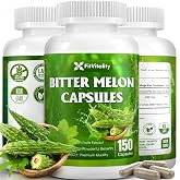 150 Bitter Melon Capsules | 400 mg per capsule | 150 Days Supply | 150 Count, Vegan Capsules, Bitter Melon Fruit 25:1 Extract
