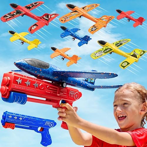 Pack Airplane Launcher Toys with Launchers, Flight Modes
