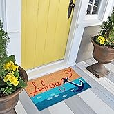 Liora Manne Natura Doormat Non-Slip Natural Fiber Outdoor Mat-Transitional, Decorative, Nautical, Contemporary, Ahoy Natural 