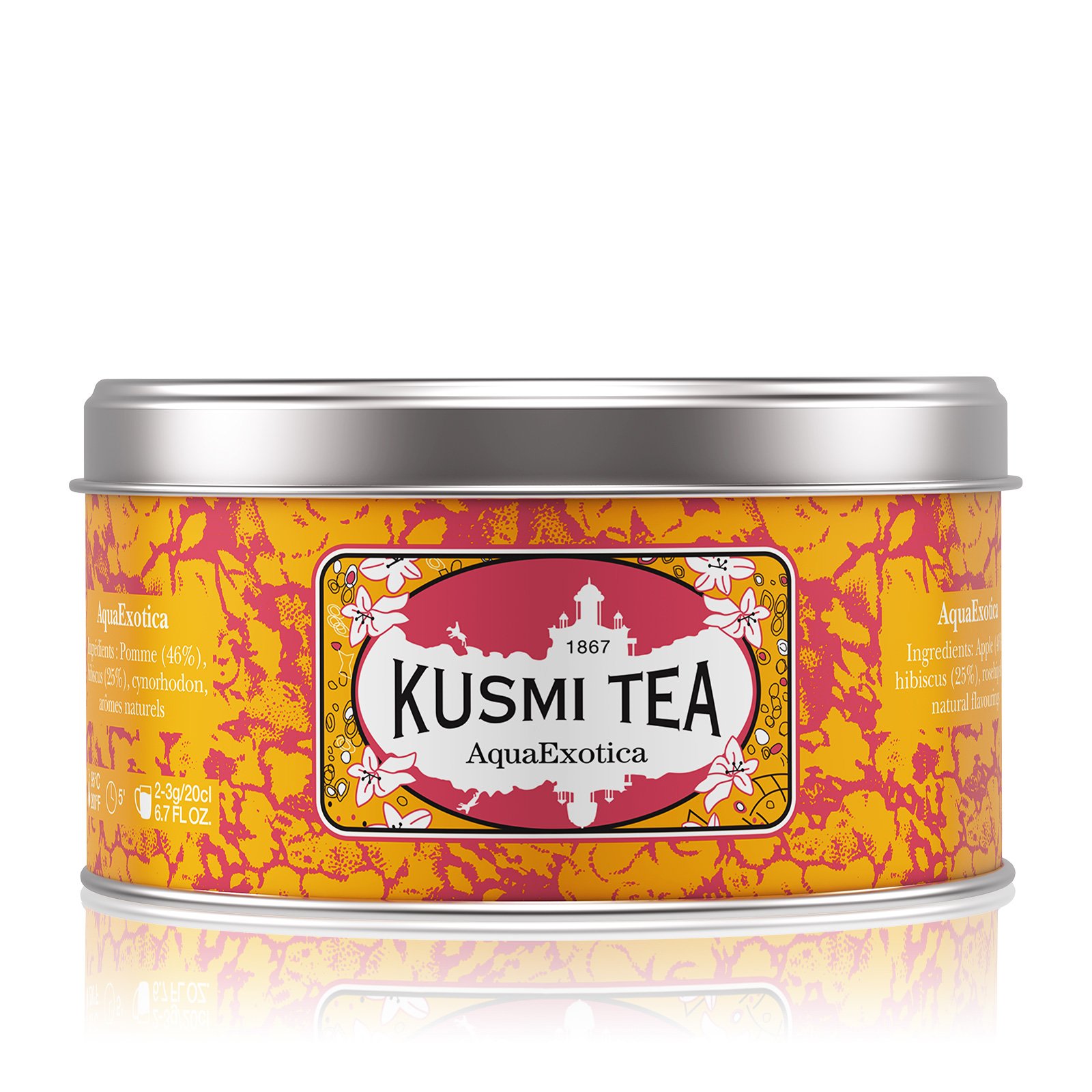 Kusmi Tea Aqua Rosa Herbal Tea Hibiscus, Apple, Red