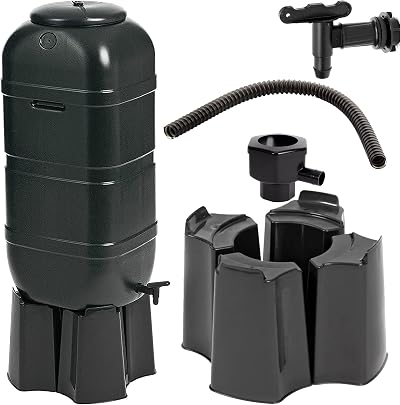 Storm Trading Group 100L Slimline Space Saver Water Butt Kit with Stand Lid