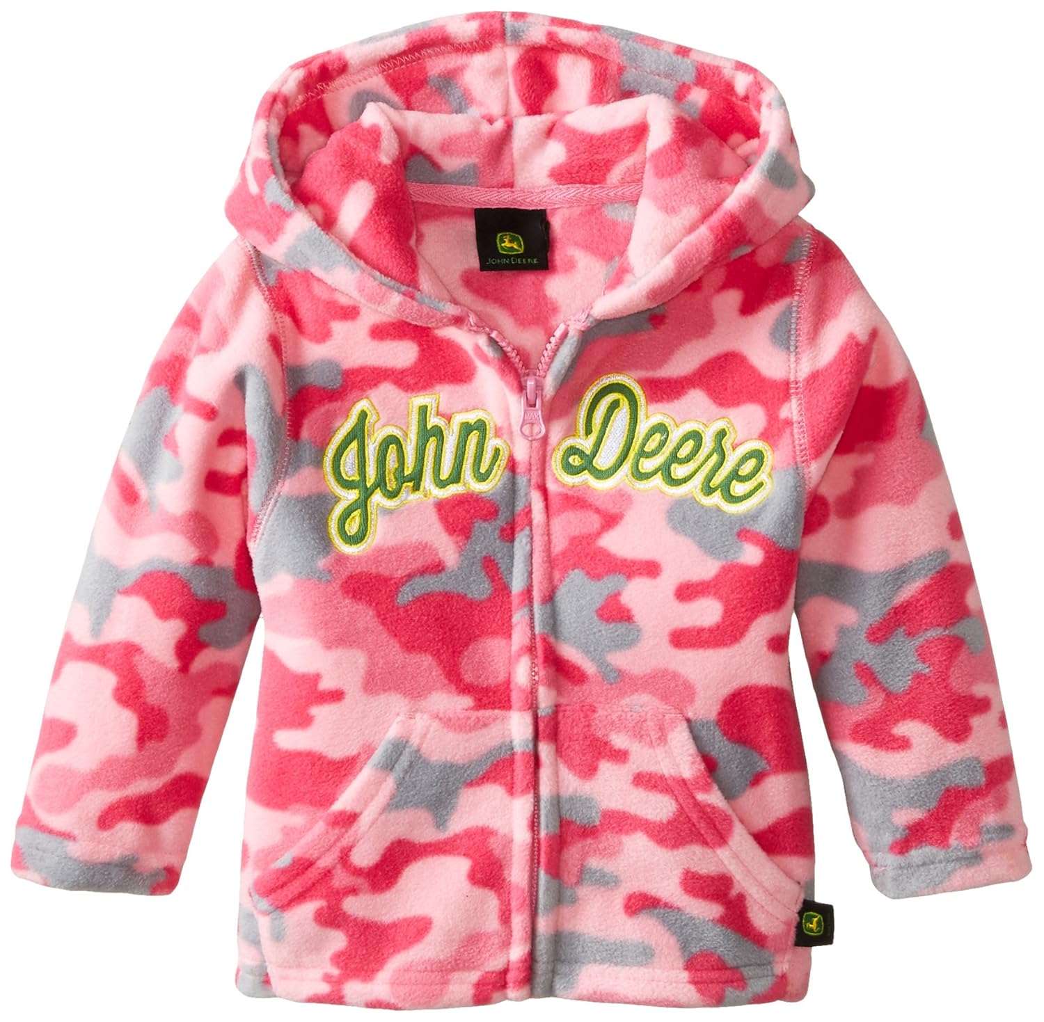 John Deere Baby Girls' Microfleece, Pink Camo, 12 Months
