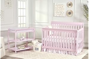 Suite Bebe Riley 4-in-1 Convertible Crib, Powder Pink Finish