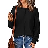 BTFBM Pullover Sweaters for Women Fall Crewneck Slouchy Long Sleeve Sweater Loose Casual Knit Tops Winter Clothes 2026