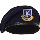 Rothco Inspection Ready Beret With USAF Flash | 95% Wool, Pre-Shaved Inspection Ready Cap, Leather Trim, Ideal for Active-Duty Personnel and Uniform Wear