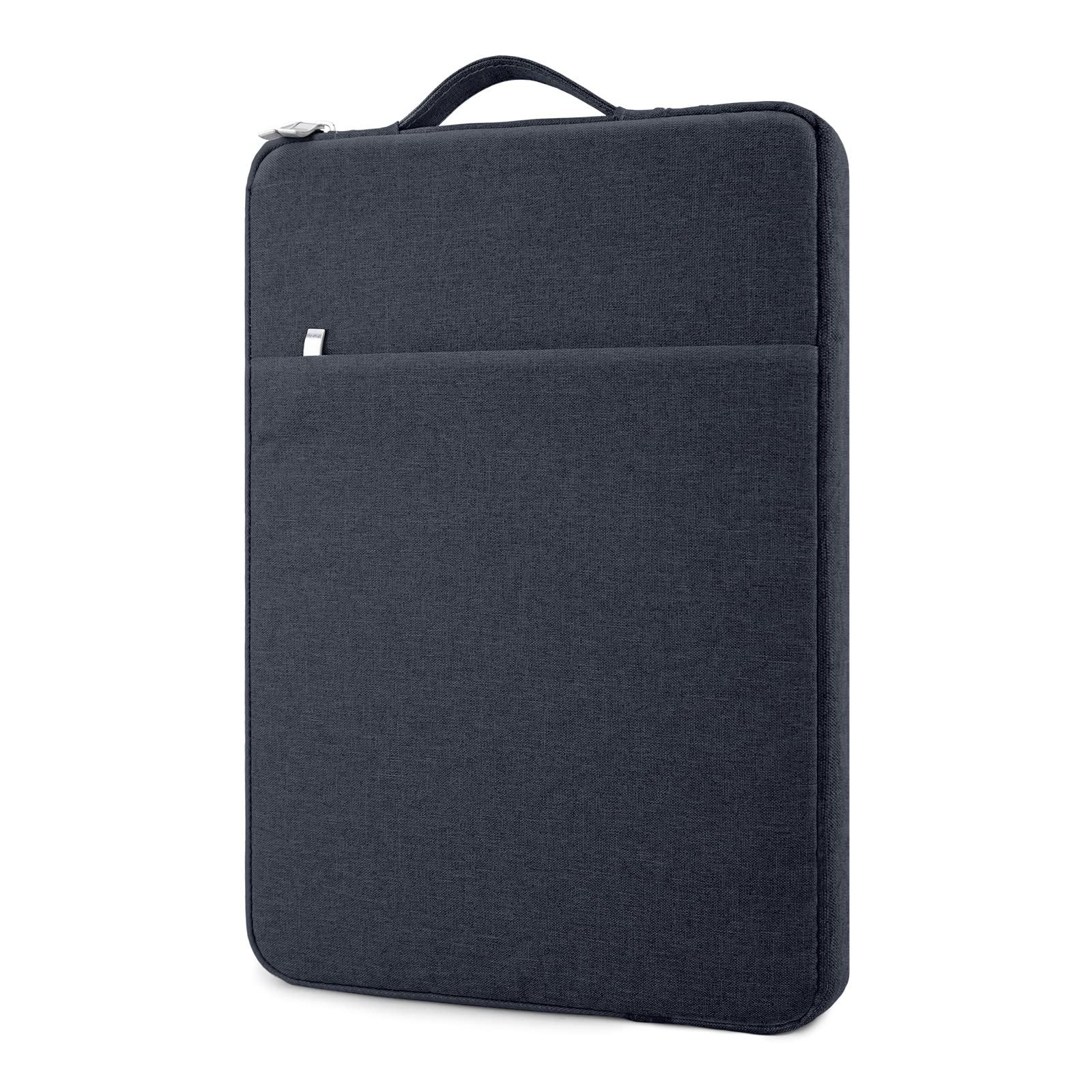 MicaYoung 15 Inch Laptop Sleeve Case Protective Bag with Front Pocket Retractable Handle Computer Carrying Case for 15 Inch MacBook Pro A1707/1990 with Touch Bar Notebook, Navy Blue