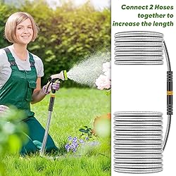 Garden Hose 50 ft, Stainless Steel Water Hose with