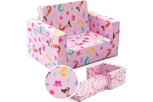 nimboo Toddler Couch - Kids Sofa Bed, Toddler Couches That Fold Out Girl, Baby Kids Couch Sofa Lounge Chair