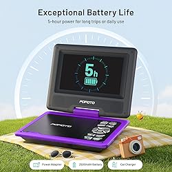 POFOTO 9.5" Portable DVD Player for Kids and Car