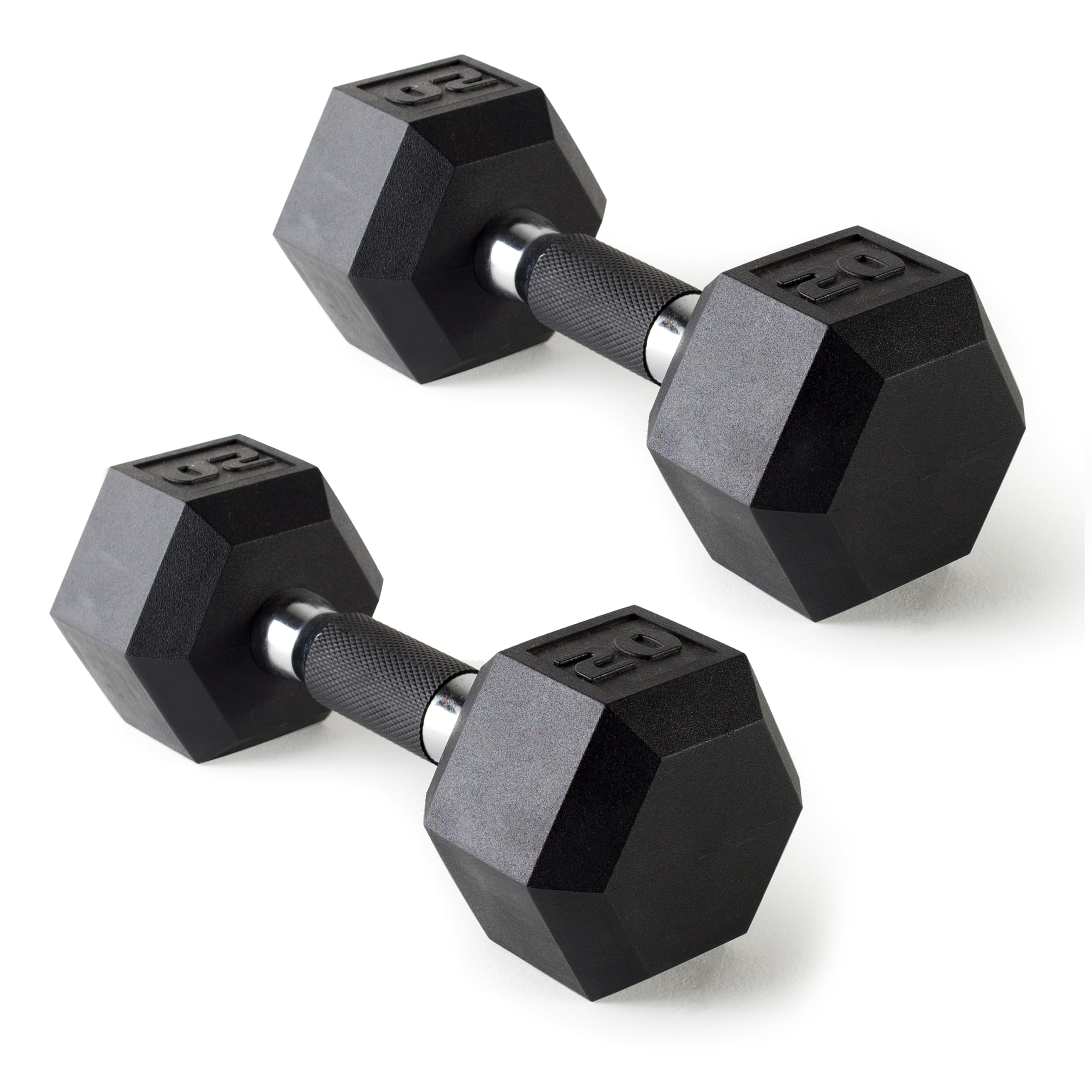 Photo 1 of ( 1 set) CAP Barbell 20 LB Coated Hex Dumbbell Weight Pair with Padded Grip