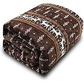 Gintao Electric Heated Blanket Throw,Double Flannel Electric Throw with 3 Heating Levels,ETL&FCC Certified, 4H Auto Off Overheat Protection,Heating Blanket for Home Office, 50"x60"Brown