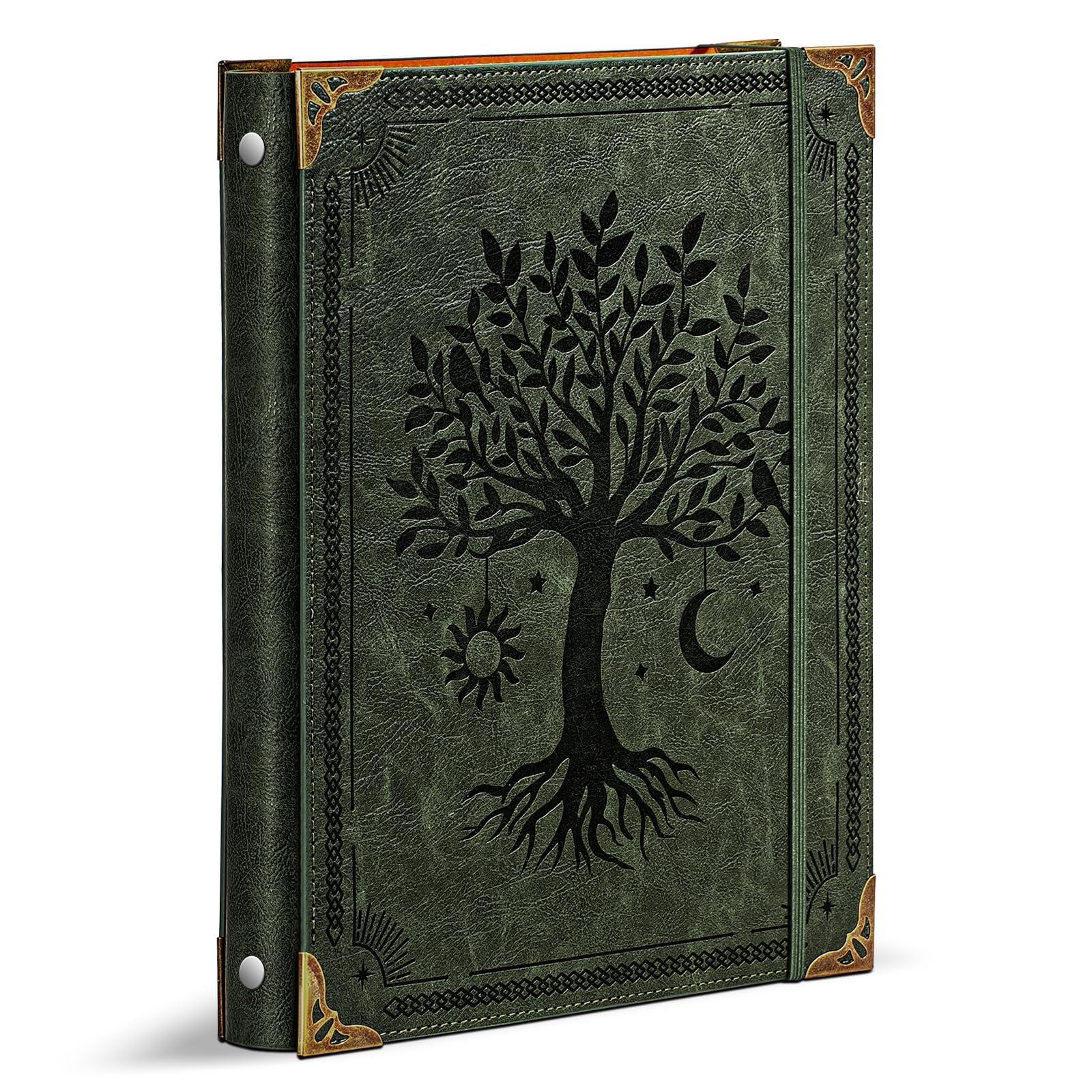 Ovesmusl Leather 3 Ring Binder Fits 8.5"x11" Letter