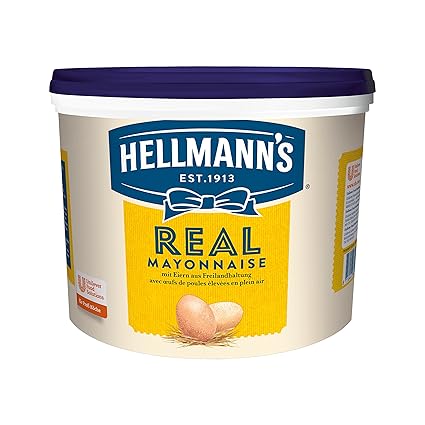 Hellmann S Real Mayonnaise Mit Rapsol Ideal Als Pommes Und Burger Sauce Und Fur Salat Dressings 1er Pack 1 X 5 L Amazon De Lebensmittel Getranke
