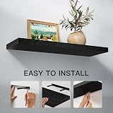 STOREMIC Floating Shelves Black 60cm Set of 2 Modern Wall Shelves 60X17X3 cm view 6