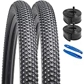 YUNSCM 26" Mountain Bike Tires 26x1.95(50-559) 30/60TPI Bicycle Tires 2-PCS | 26" Replacement Foldable Durable Tires Compatible with 26 x 1.95 26x2.0 MTB/Off Road/Gravel/Trail/Street Bike Bicycle Tires