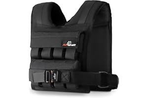 AMSTAFF FITNESS Amstaff Adjustable Weighted Vest with Iron Blocks - Weight Vests for Men & Women - Versatile Wearable Weighted Vest for Fitness Workouts, Strength and Endurance Training, Running, Crossfit