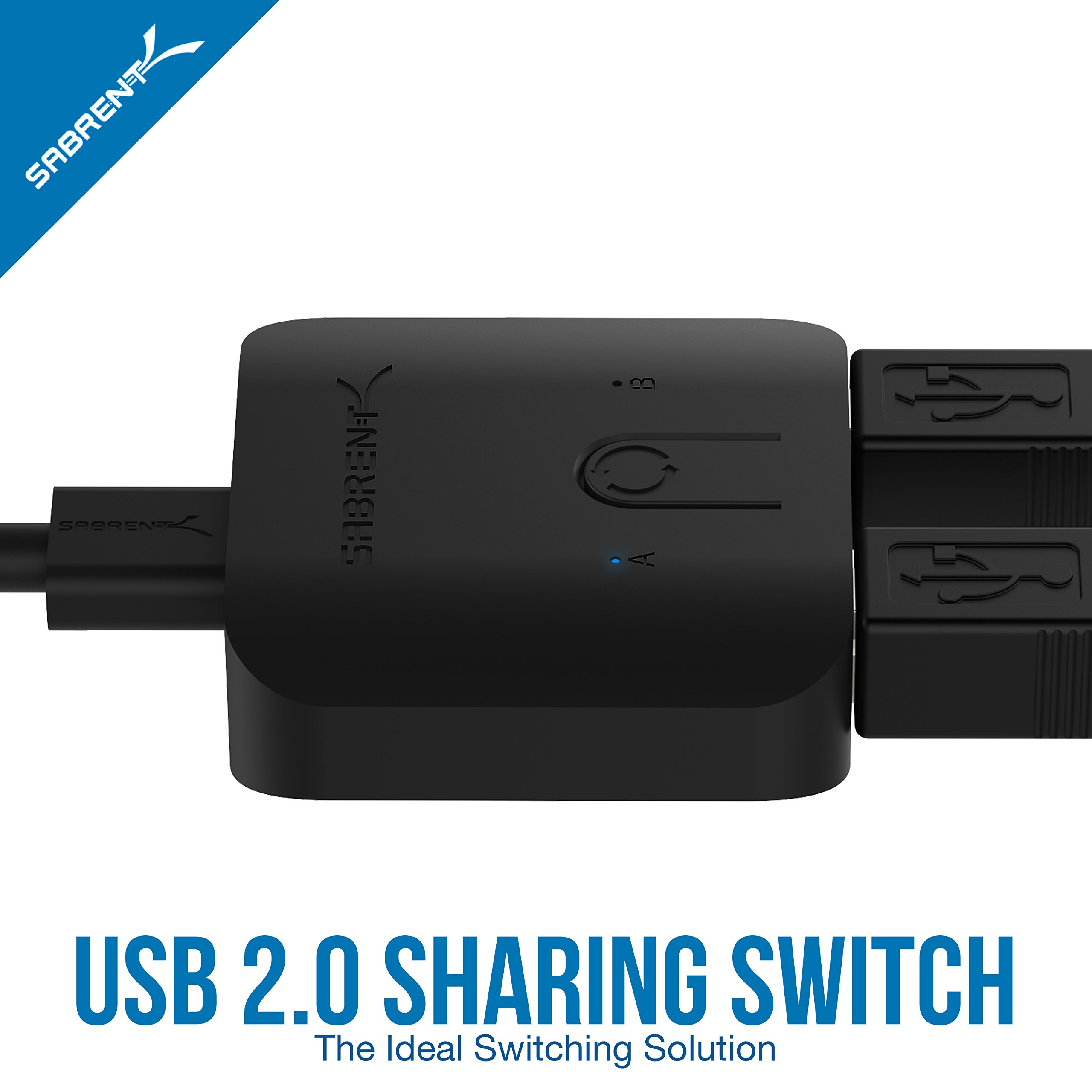 SABRENT USB 2.0 Sharing Switch for Multiple Computers and Peripherals LED Device Indicators (USB-SW20)
