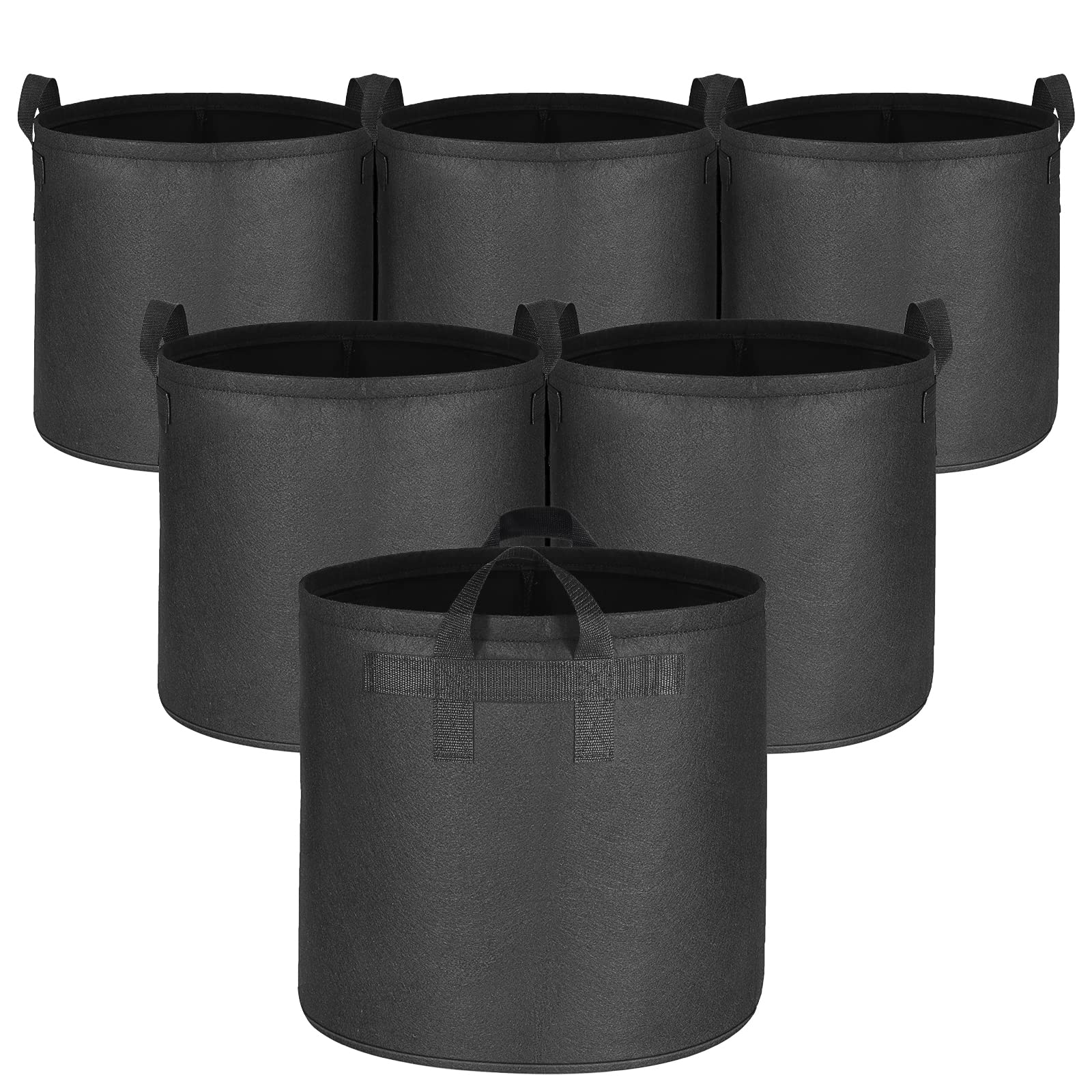 Photo 1 of Samhe 6-Pack 12 Gallon Grow Bags, 300G Thickened Nonwoven Plant Fabric Pots with Reinforced Handles for Garden Indoor Outdoor