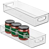 InterDesign IDesign Stackable Pantry Bins - Set Of 2 Clear Plastic Organizer Bins With Handles, 10x8x3 Inch - View #9