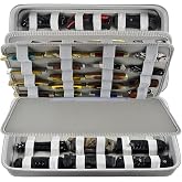 GWCASE 66+ Pocket Knife Storage Case for Folding Knives, Butterfly Knives | 88 Elastic Slots in Four Sizes, Hard EVA Protection for EDC Collectors, Home Display, Camping and Travel, Gray, Case Only